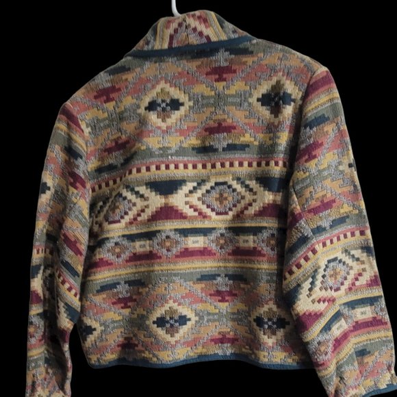 Vintage Carolina Colours Aztec Waist Length Jacket - Picture 3 of 5